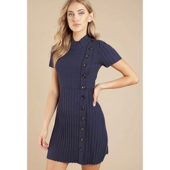 Free People Dresses & Skirts - Free People Lottie Ribbed Knit Sweater Dress